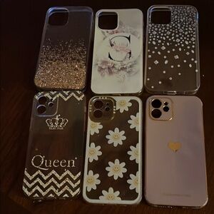Trendy iPhone Case Set - Glitter, Floral, Daisy, Queen